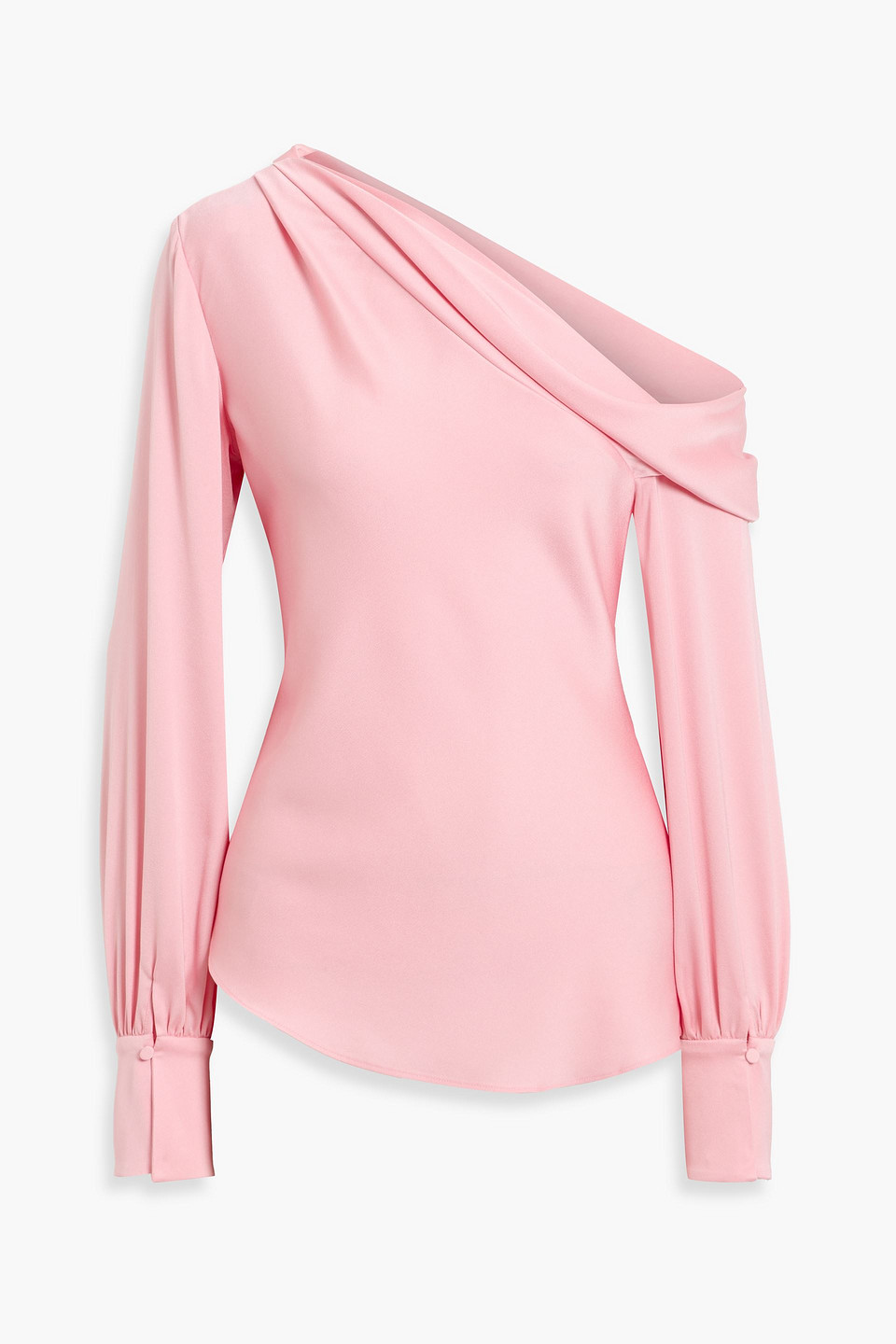 Simkhai Alice One-shoulder Satin Top In Pink