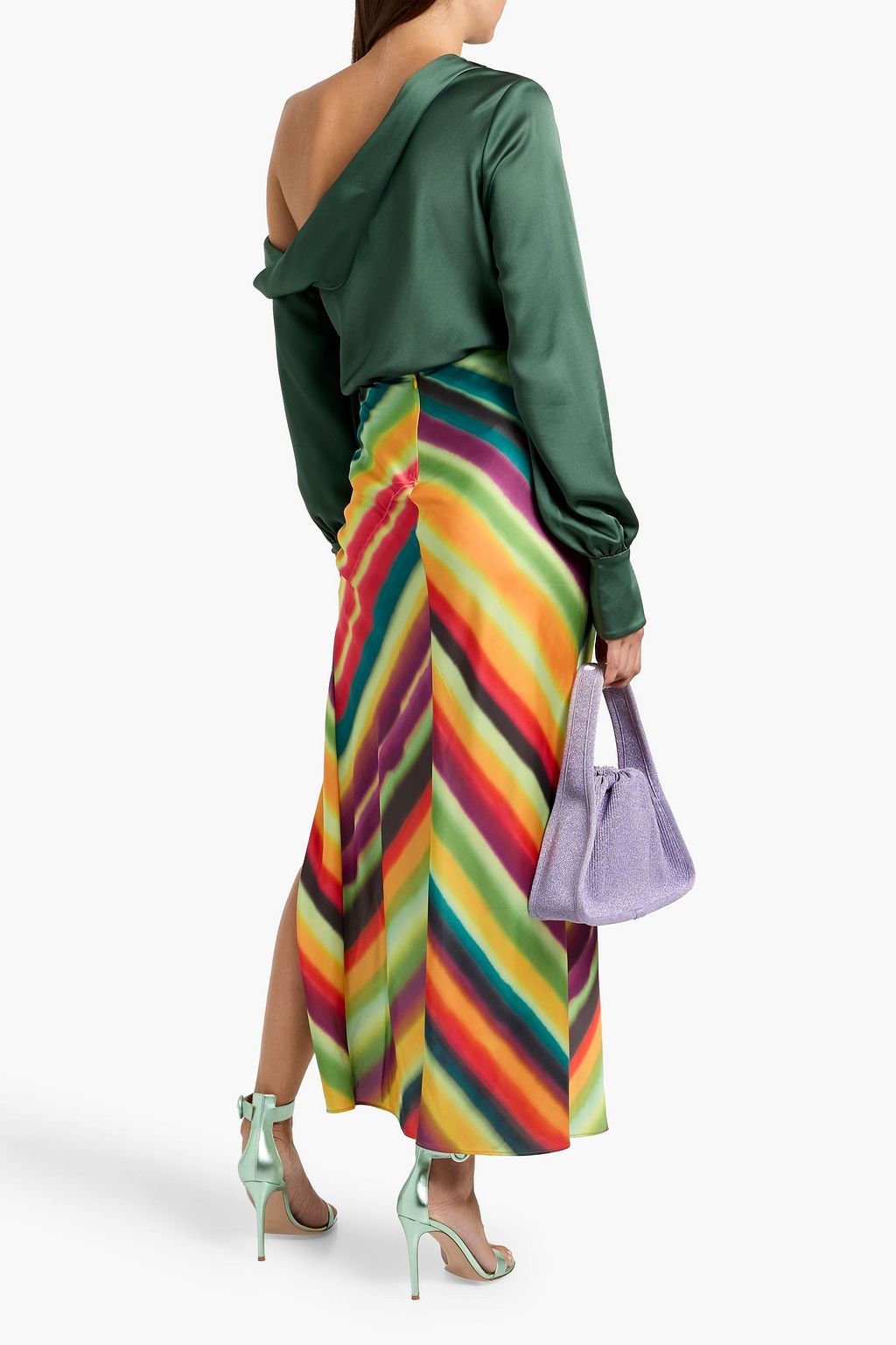 SIMKHAI Alice one-shoulder satin top