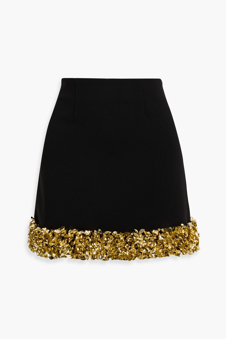 Simkhai Dua Sequin-embellished Crepe Mini Skirt In Black