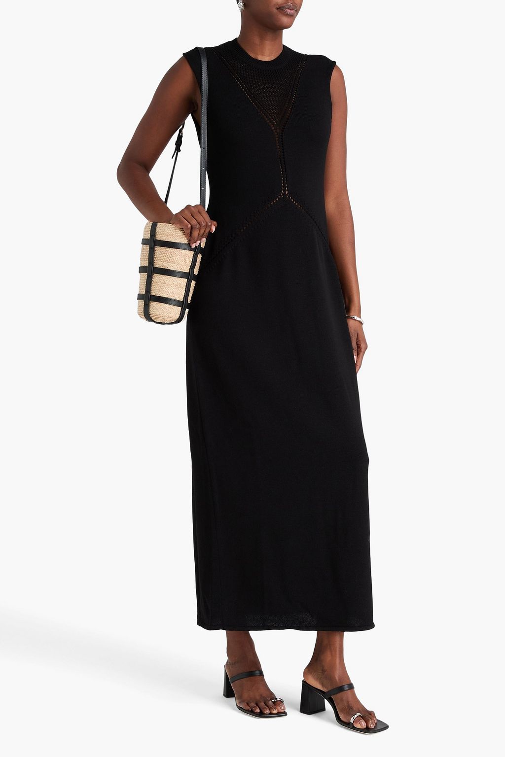 JIL SANDER Wool-blend midi dress