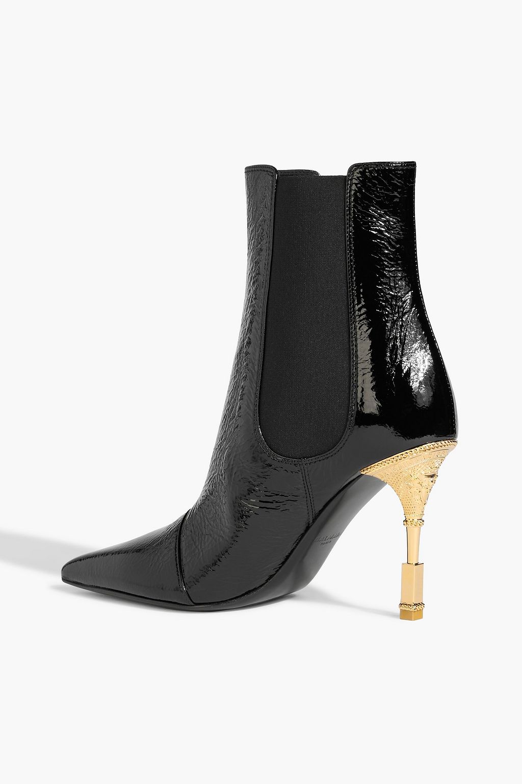 BALMAIN Moneta patent-leather ankle boots