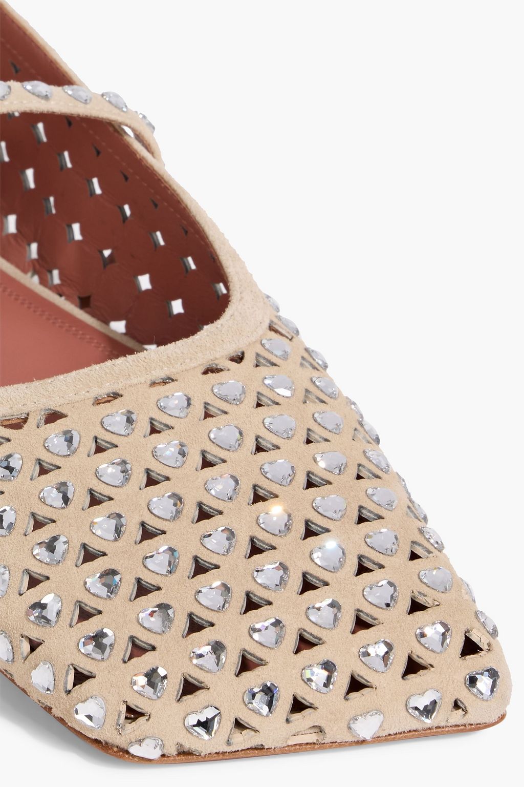 AMINA MUADDI Ane crystal-embellished Mary Jane flats