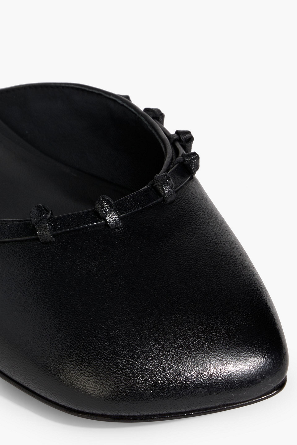 3.1 Phillip Lim Id Knotted Leather Mary Jane Flats In Black
