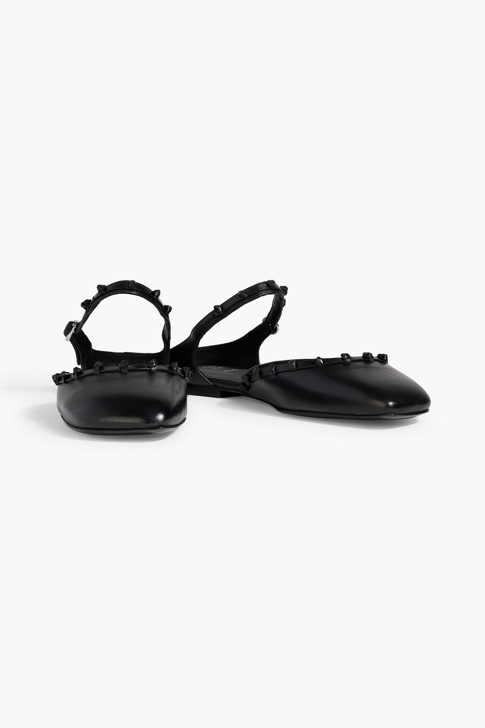 3.1 Phillip Lim Id Knotted Leather Mary Jane Flats In Black
