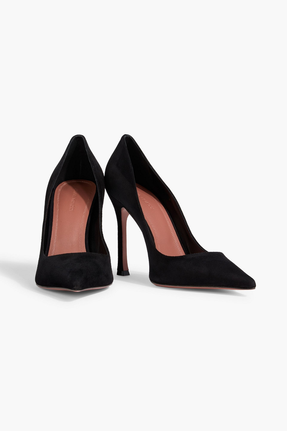 Amina Muaddi Sharon 105 Suede Pumps In Multi