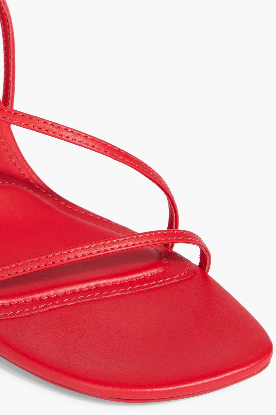 Simkhai Shadow Leather Slingback Sandals In Red