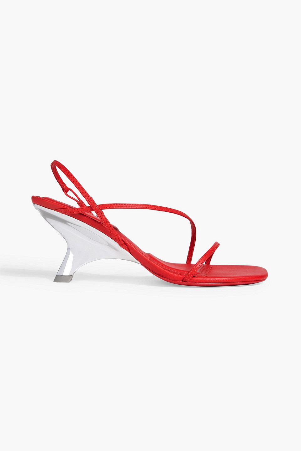 Simkhai Shadow Leather Slingback Sandals In Red