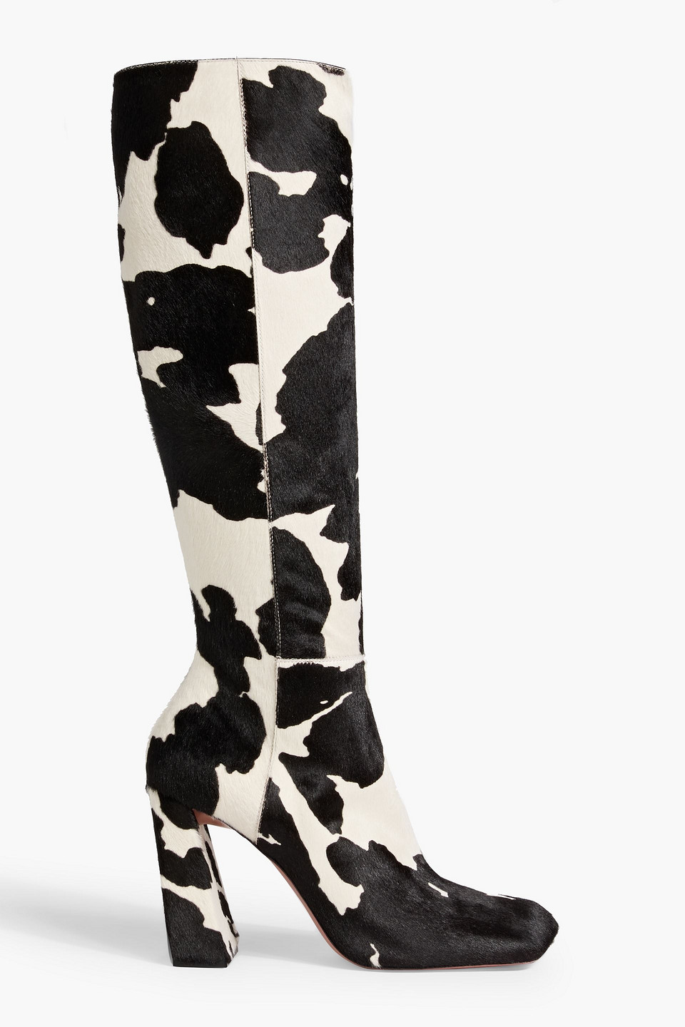 Amina Muaddi Marine 95 Printed Calf Hair Boots In Multi