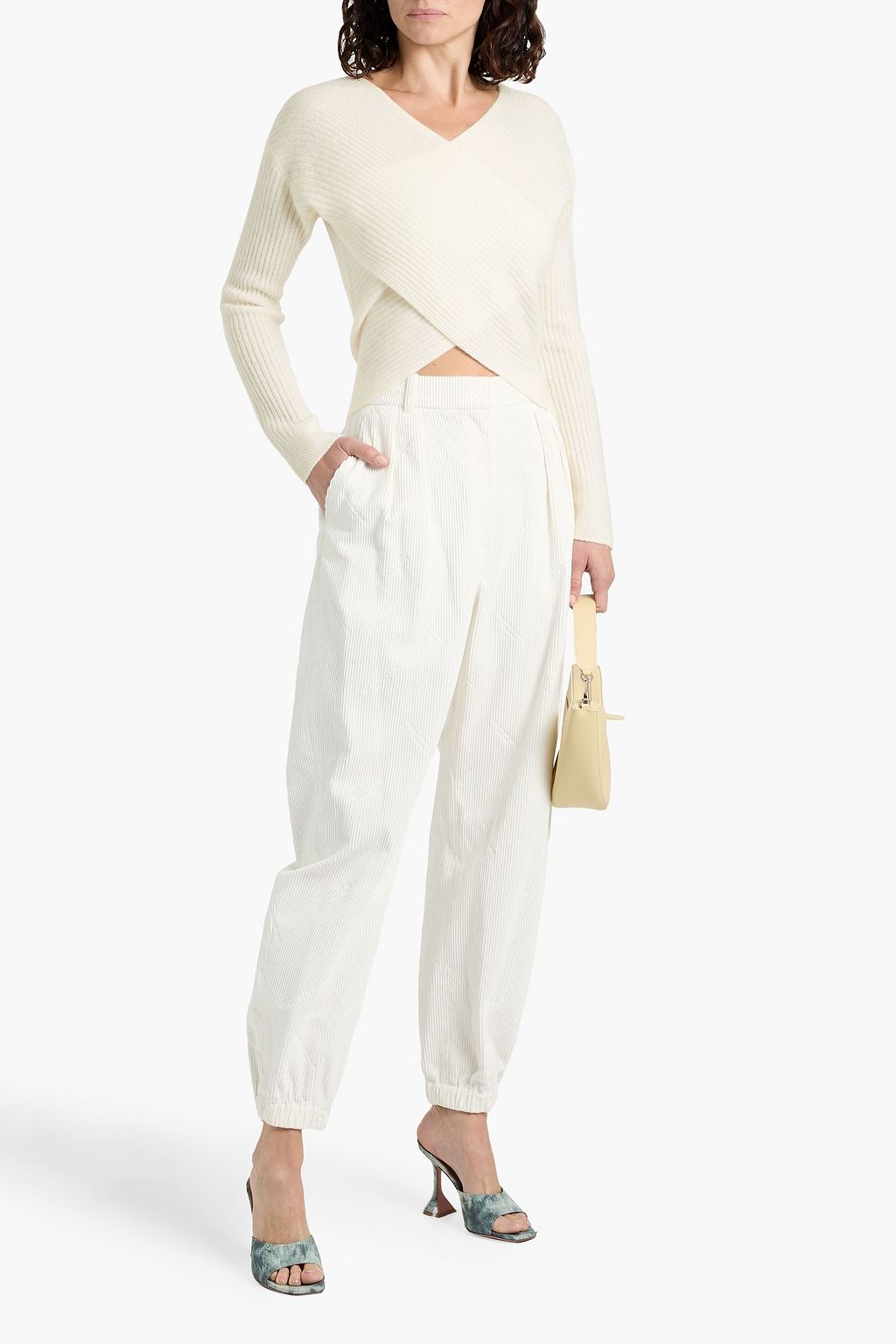 NAADAM Coasta wrap-effect ribbed cashmere sweater