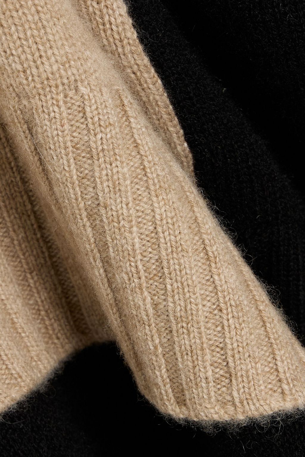 NAADAM Draped two-tone wool and cashmere-blend sweater