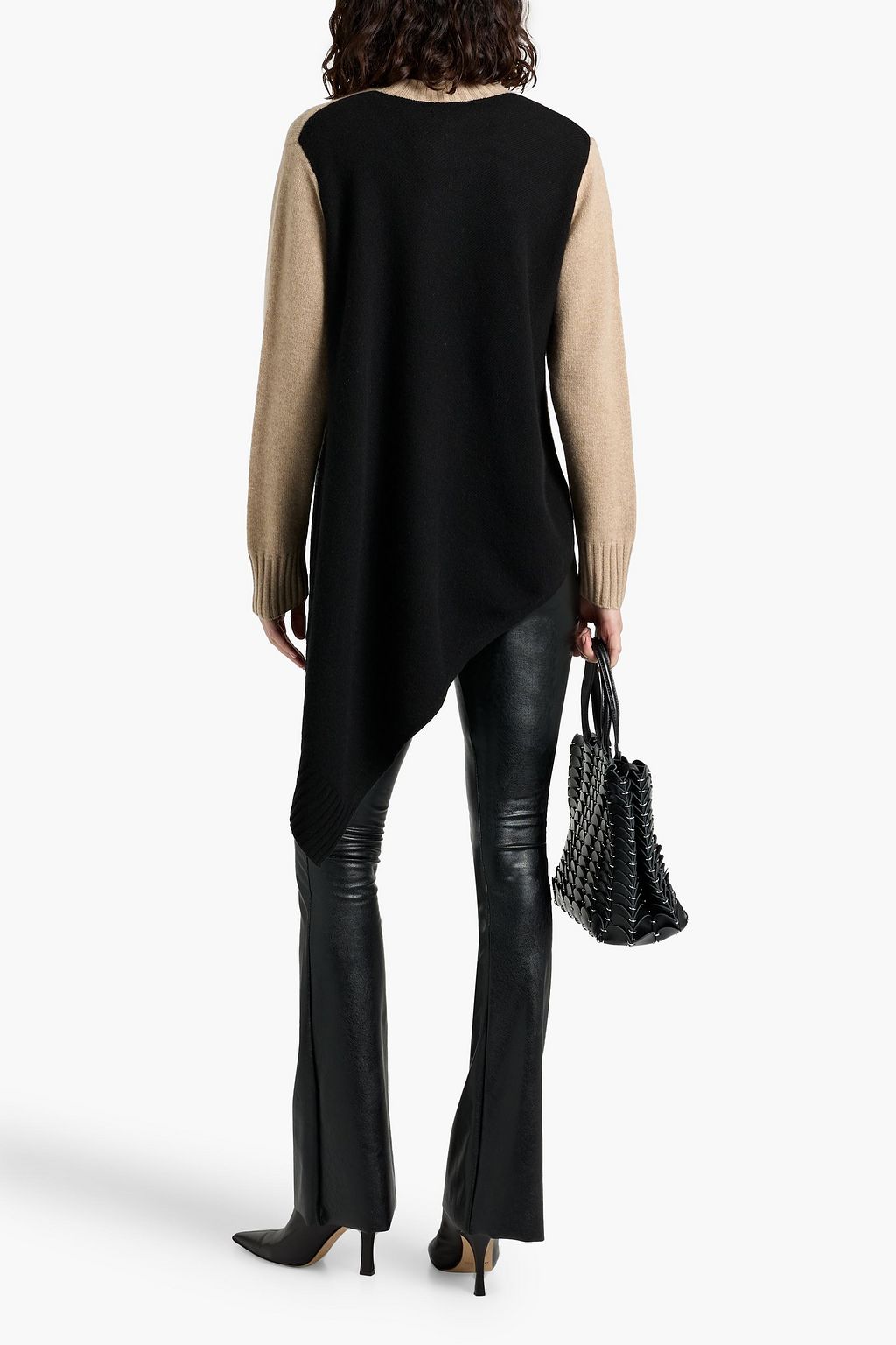 NAADAM Draped two-tone wool and cashmere-blend sweater