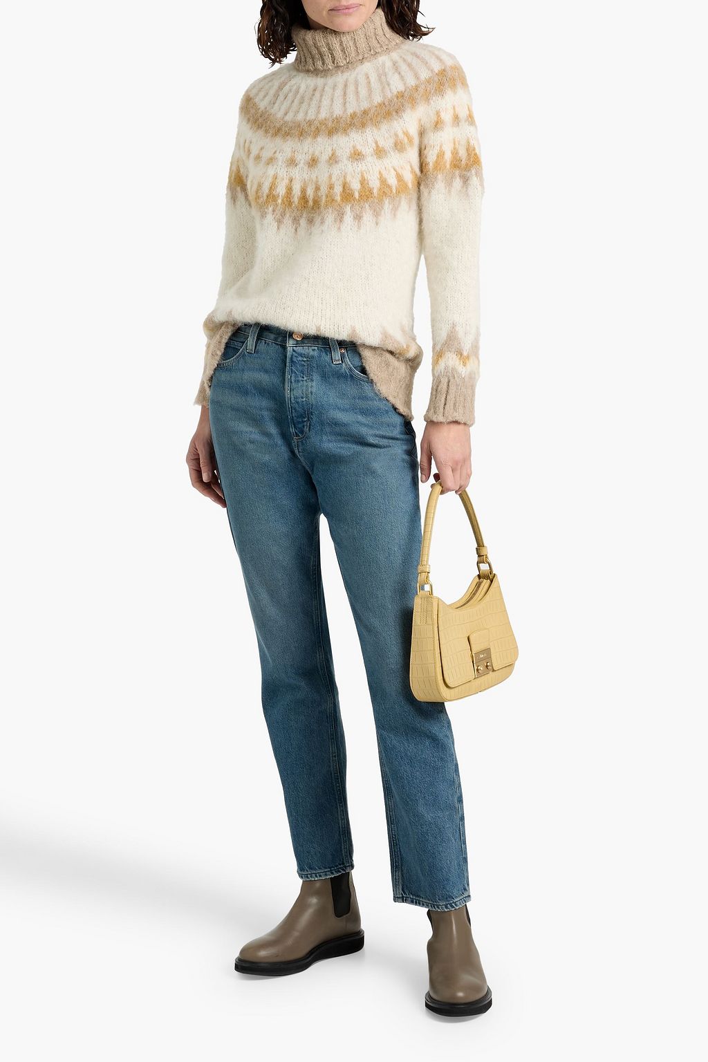 NAADAM Fair Isle alpaca-blend turtleneck sweater