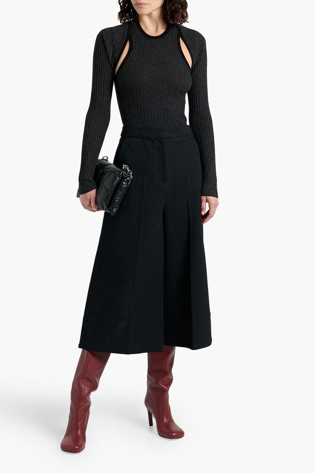 NAADAM Cutout ribbed wool and cashmere-blend sweater