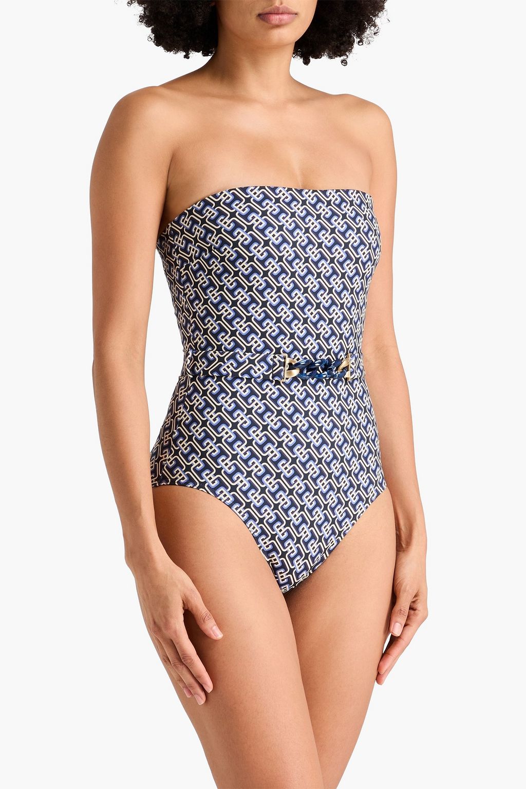 ZIMMERMANN لباس سباحة بتصميم باندو بحزام وبطبعات