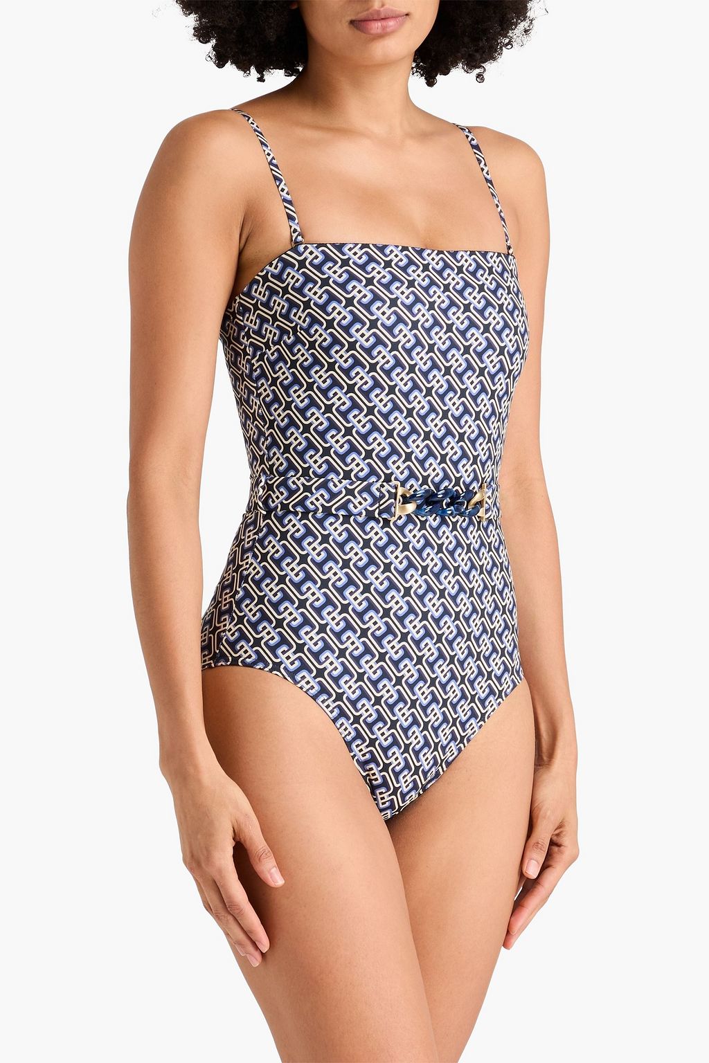 ZIMMERMANN لباس سباحة بتصميم باندو بحزام وبطبعات