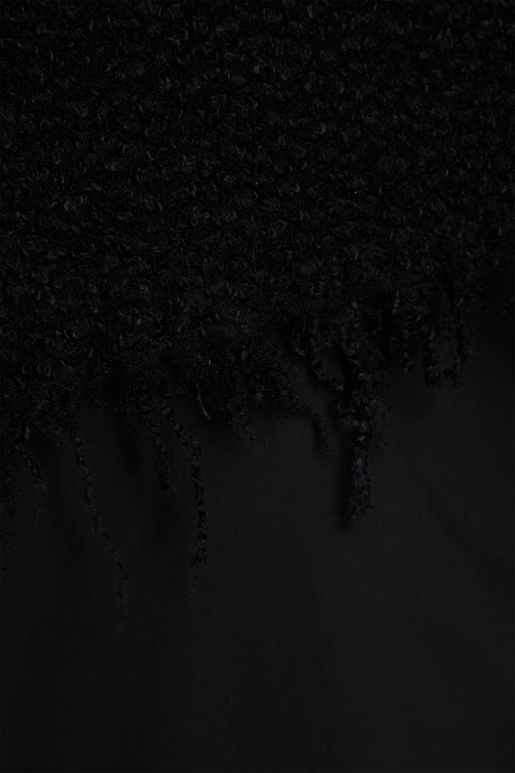 JIL SANDER Frayed layered tweed and satin maxi slip dress