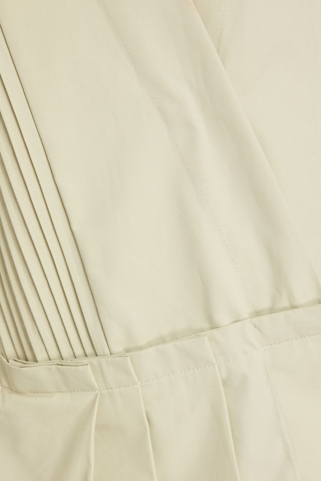 JIL SANDER Pintucked cotton-poplin midi dress