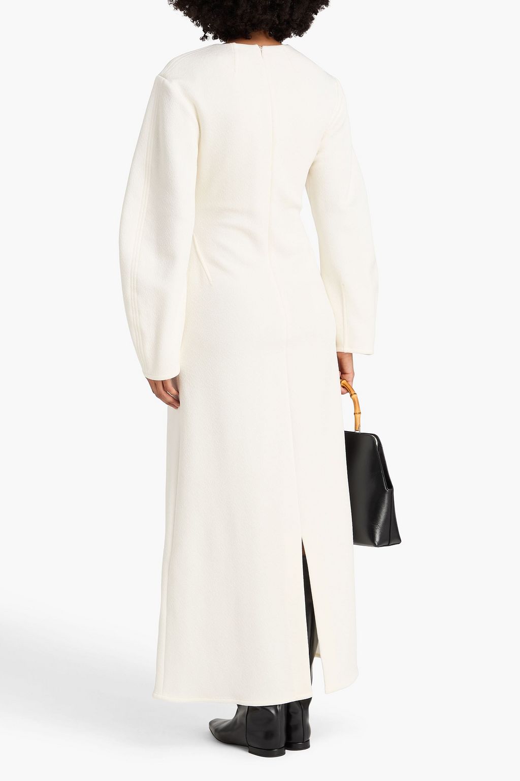 JIL SANDER Flared crepe maxi dress