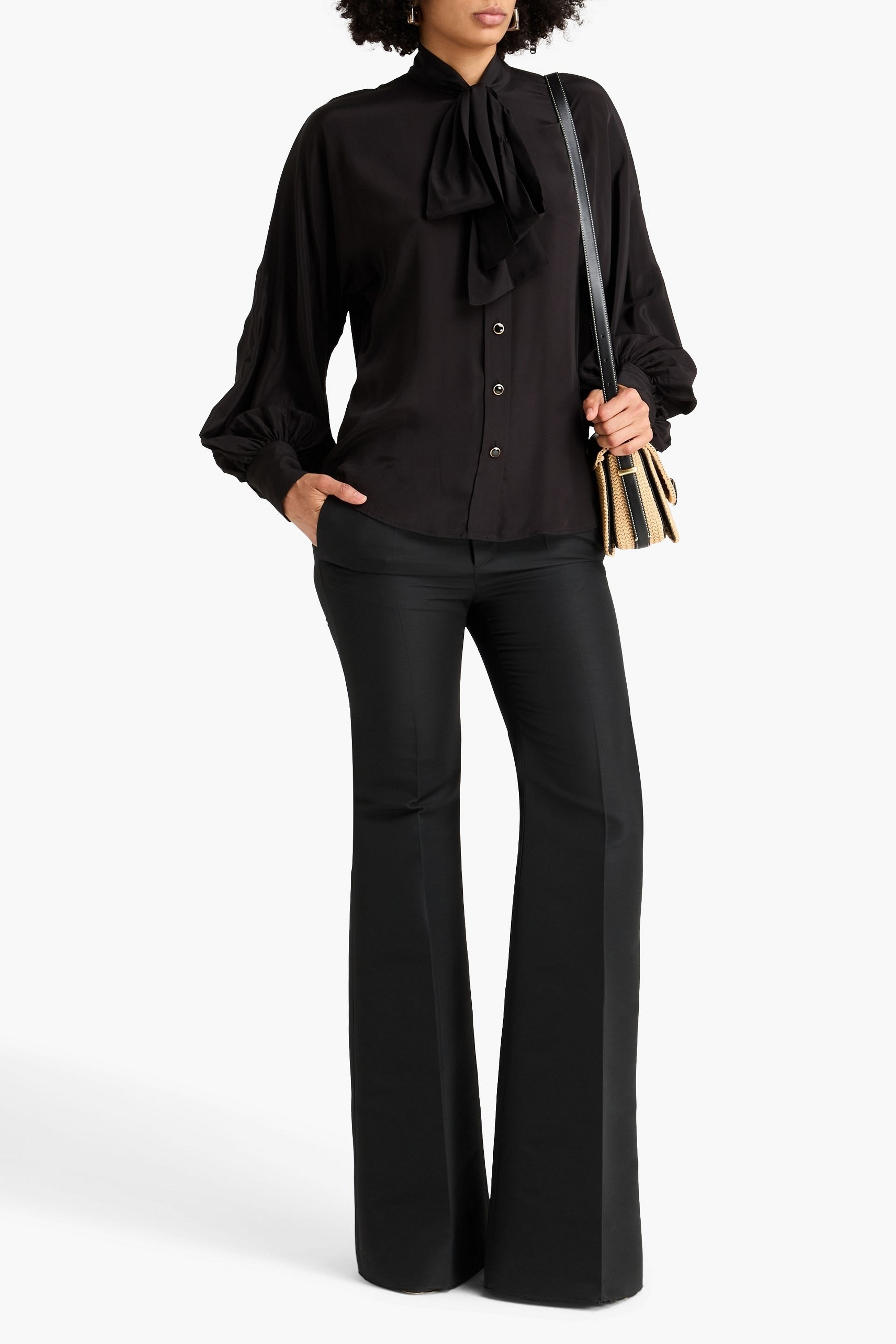 Zimmermann Pussy-bow crepe de chine blouse