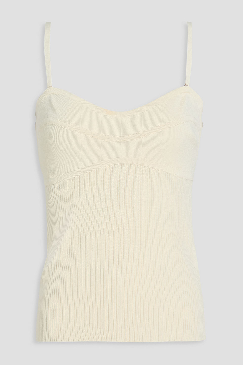 Zimmermann Ribbed-knit Top In White