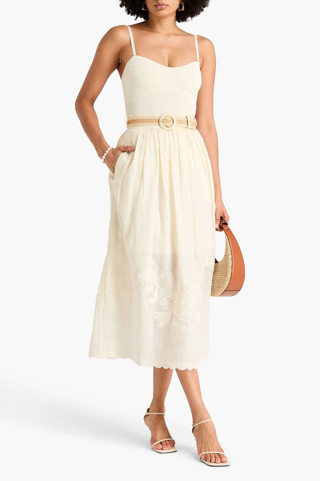 ZIMMERMANN Ribbed-knit top