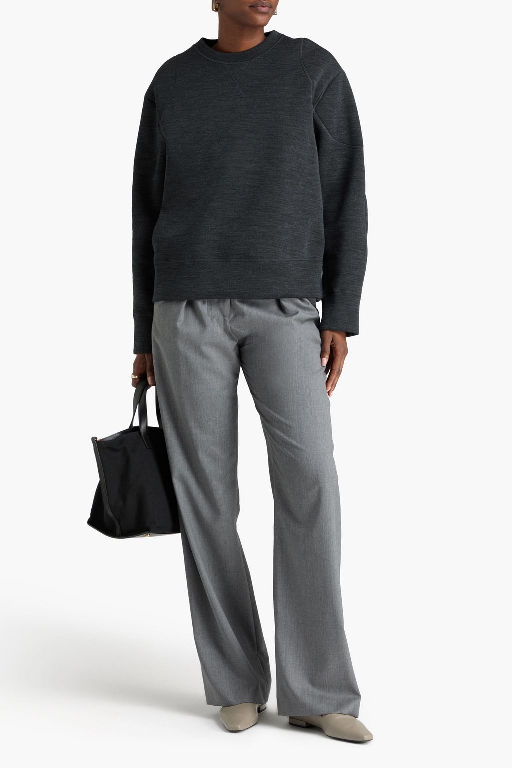 JIL SANDER+ Wool-blend jersey sweatshirt