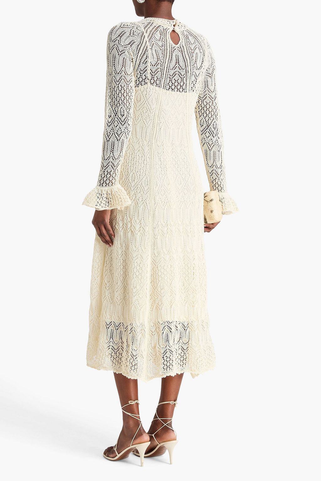 ZIMMERMANN فستان متوسط الطول بحبكة كروشيه