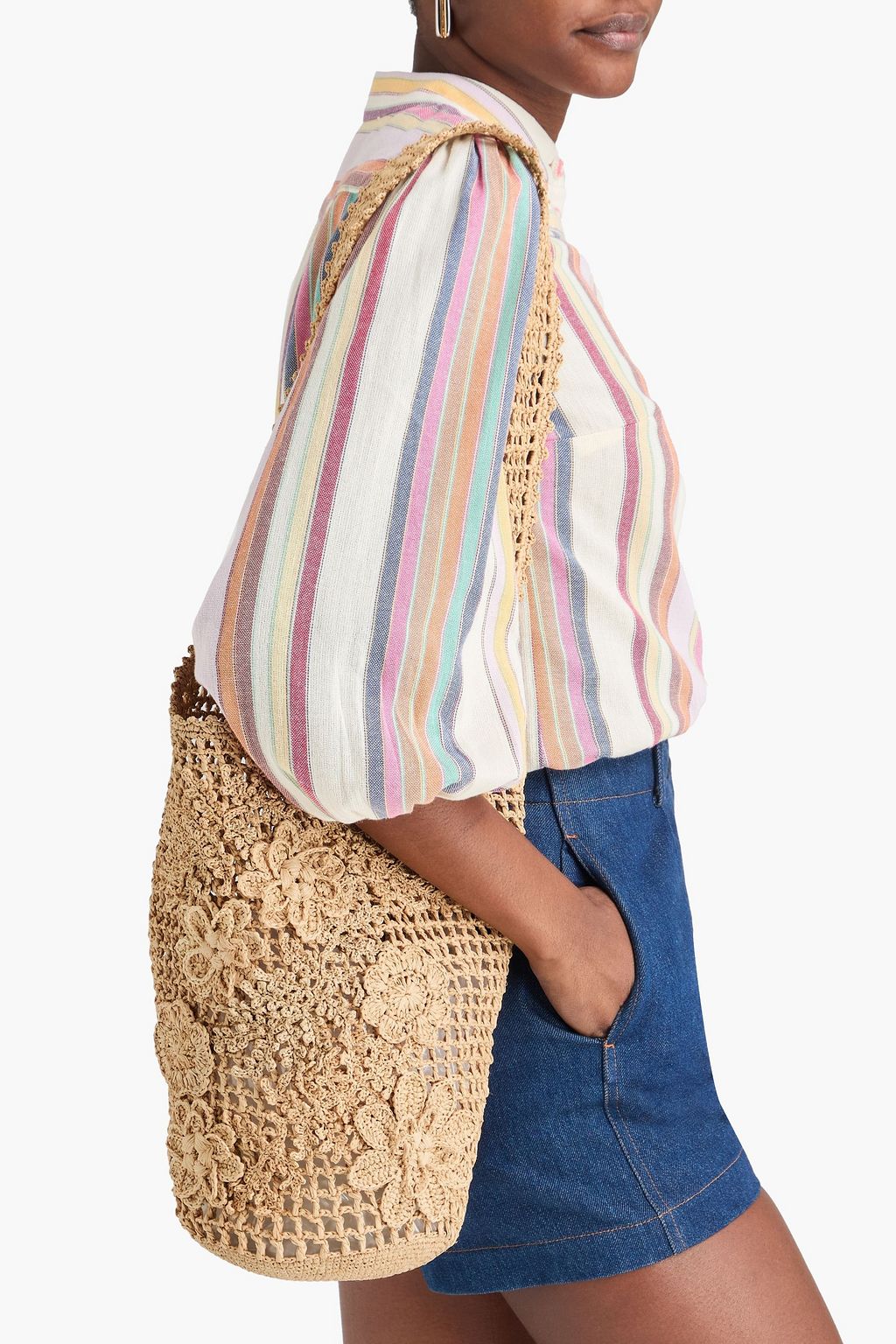 ZIMMERMANN حقيبة باكيت من نسيج الرافيا