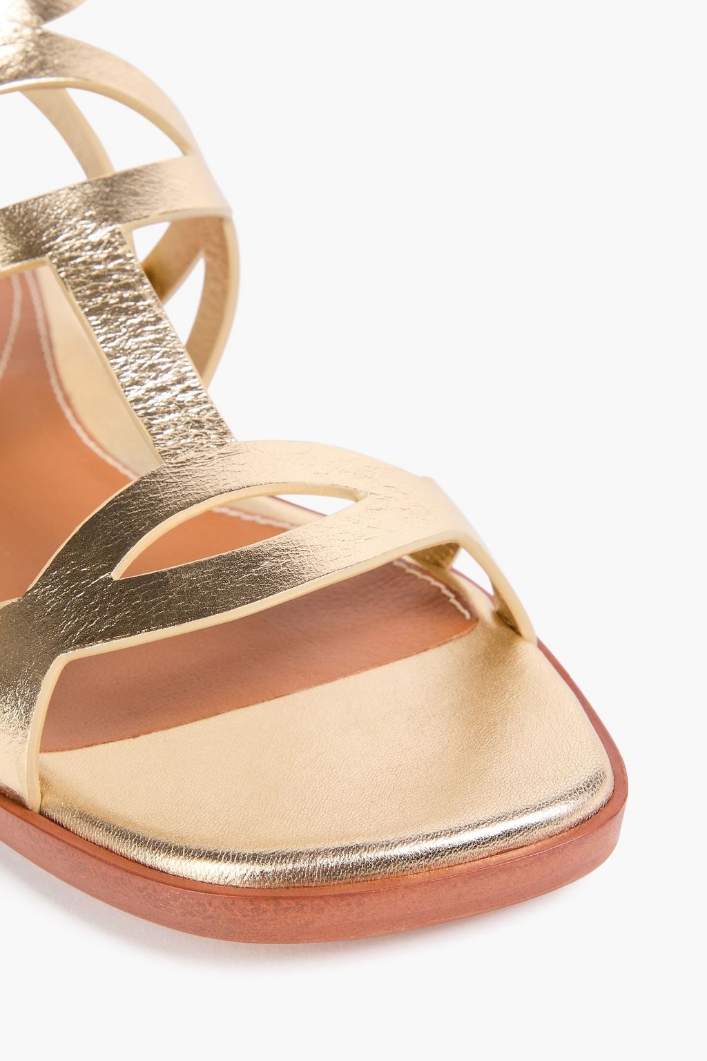 ZIMMERMANN صندل من الجلد بلون ميتاليك