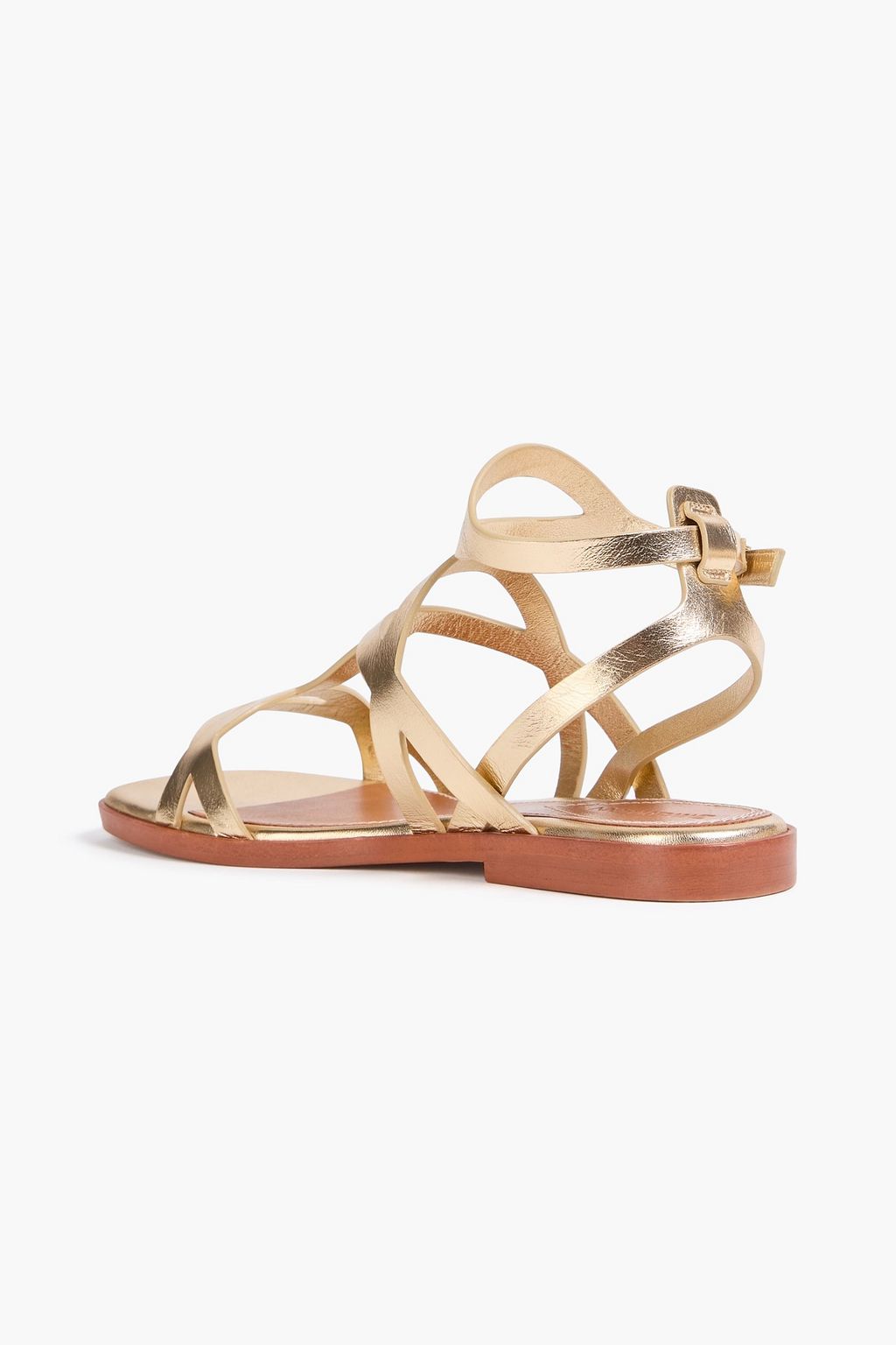 ZIMMERMANN صندل من الجلد بلون ميتاليك