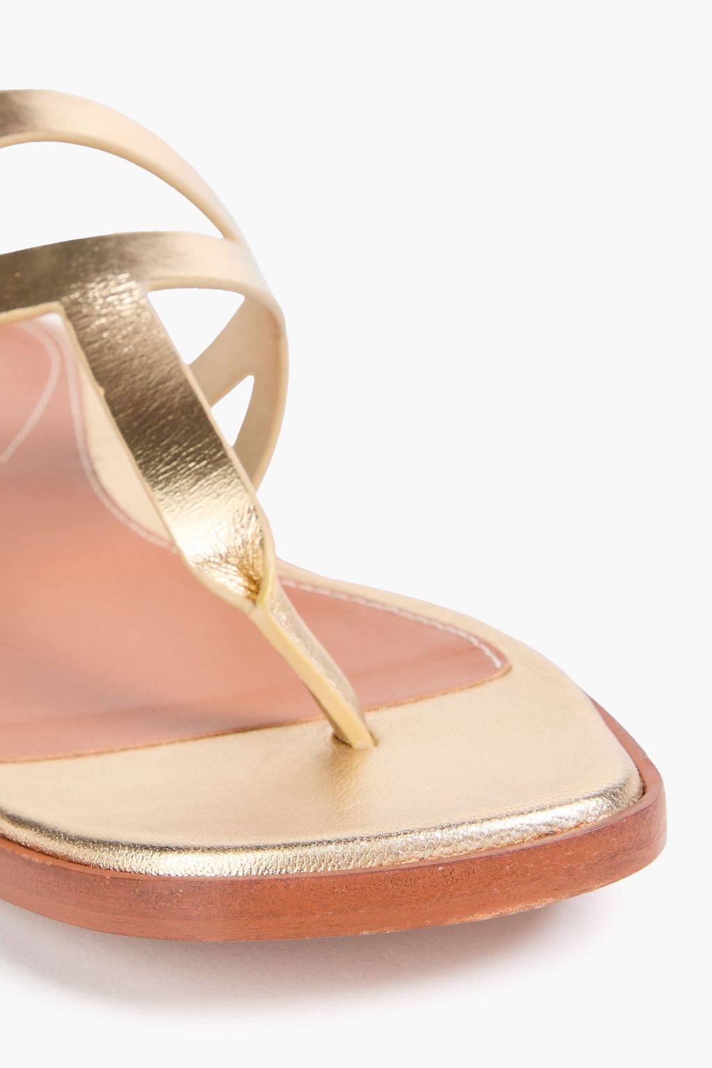 ZIMMERMANN صندل من الجلد بلون ميتاليك