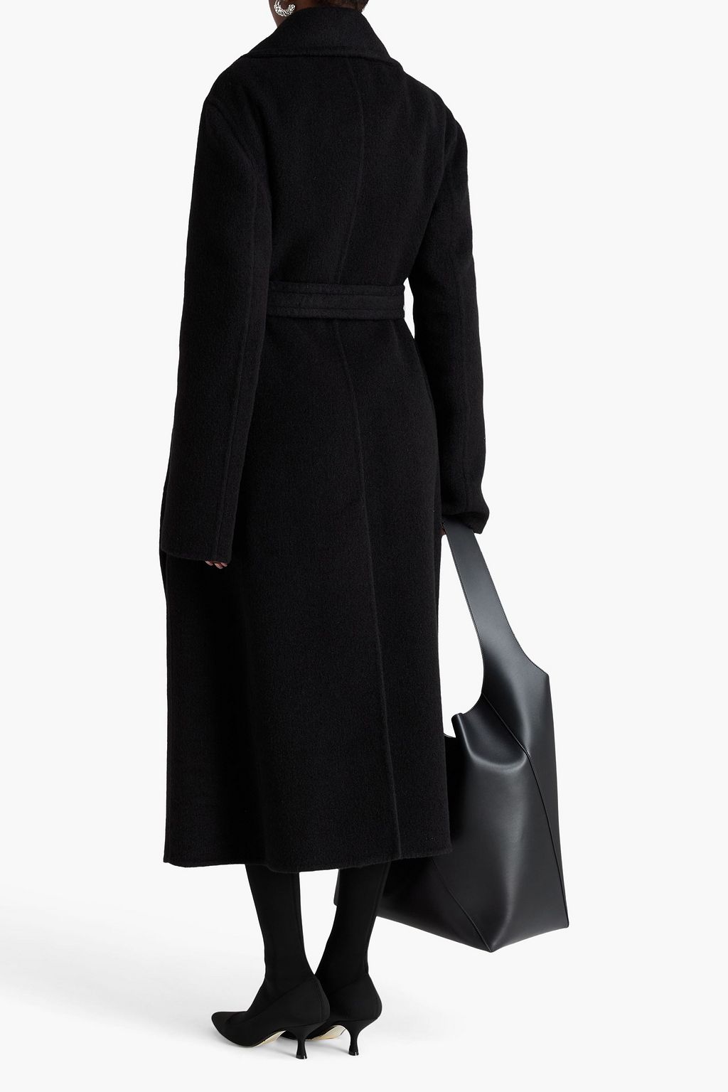 JIL SANDER Double-breasted alpaca-blend felt coat