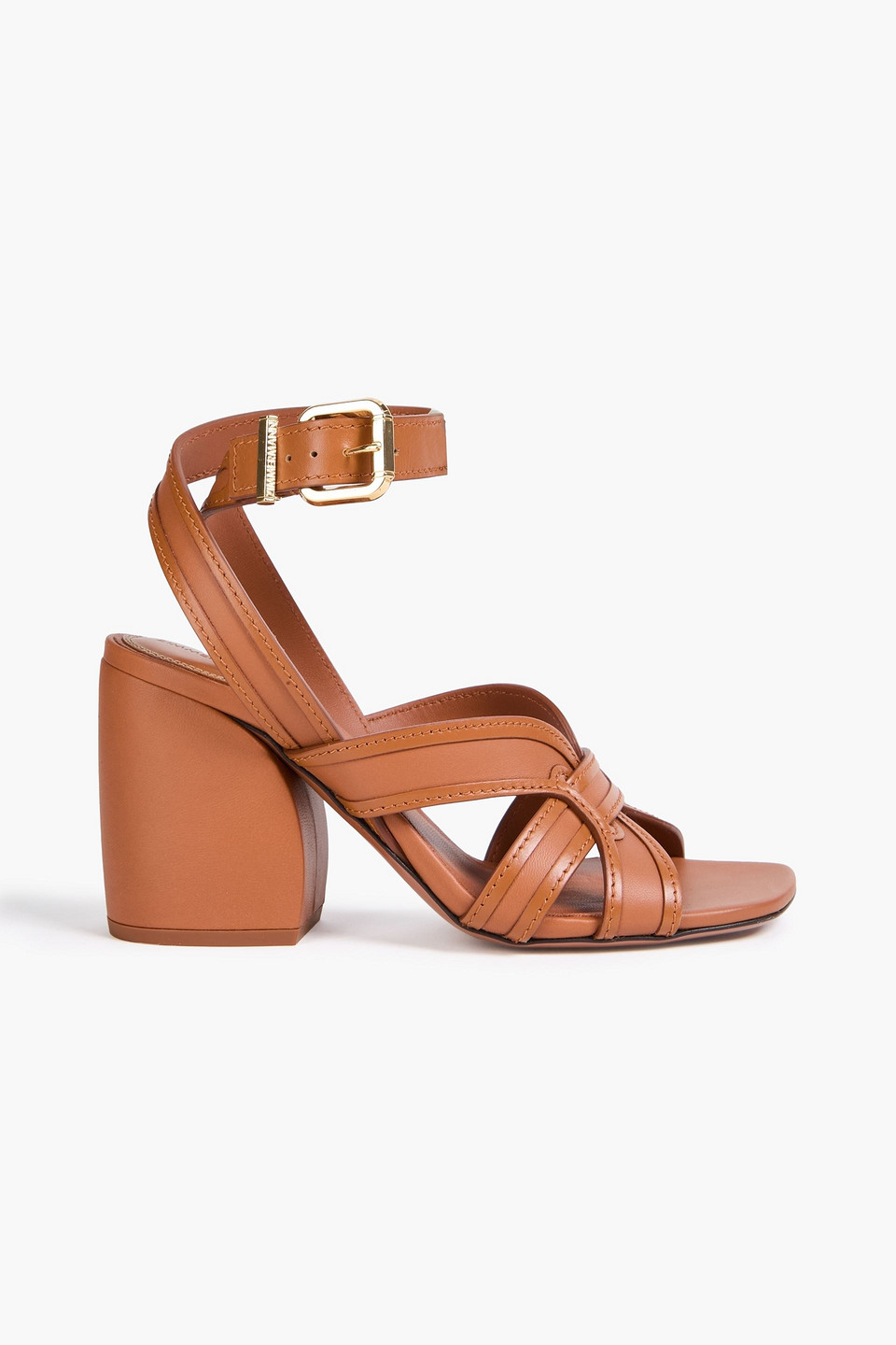 Zimmermann Embellished Leather Sandals In Brown