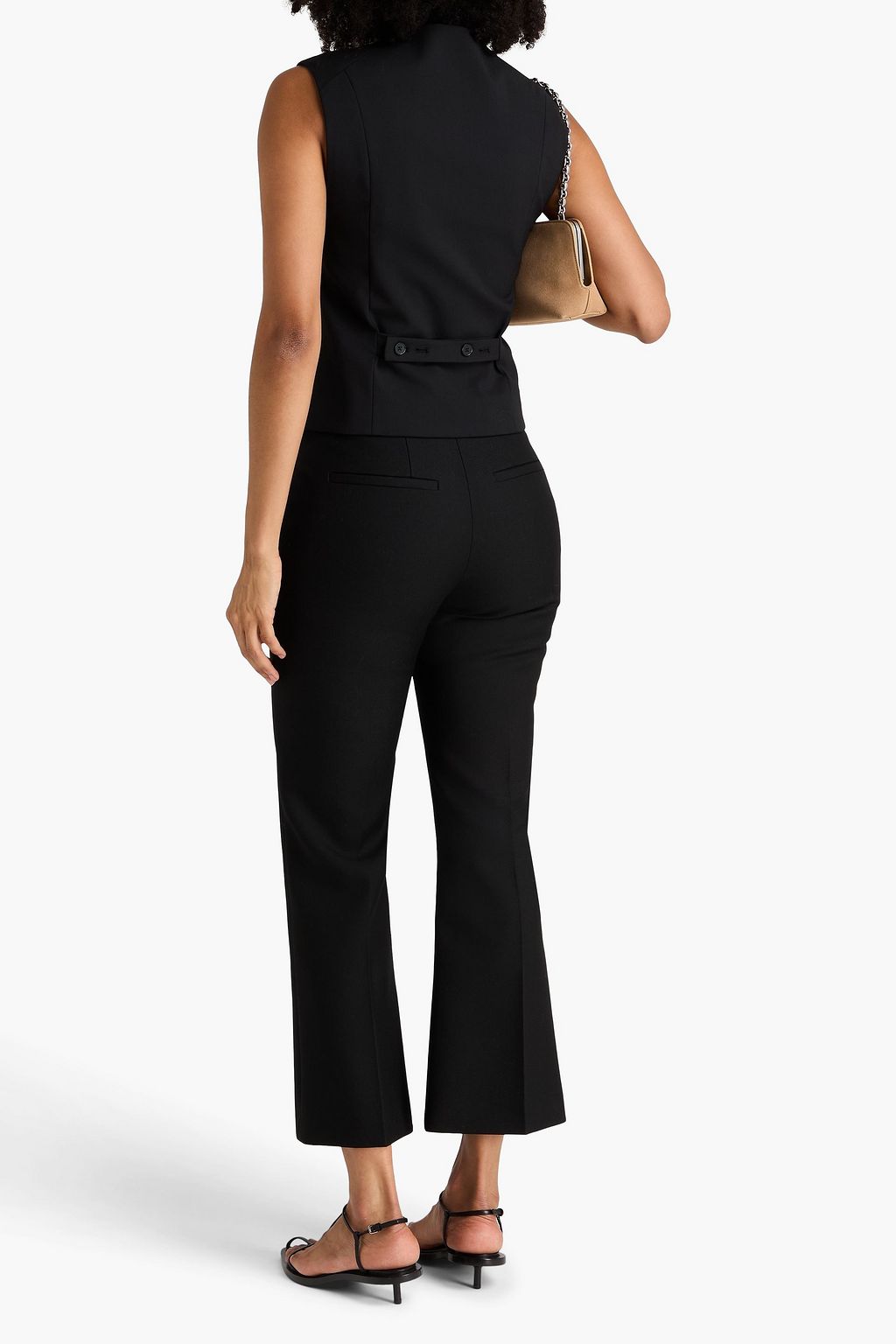 JIL SANDER Wool-twill bootcut pants