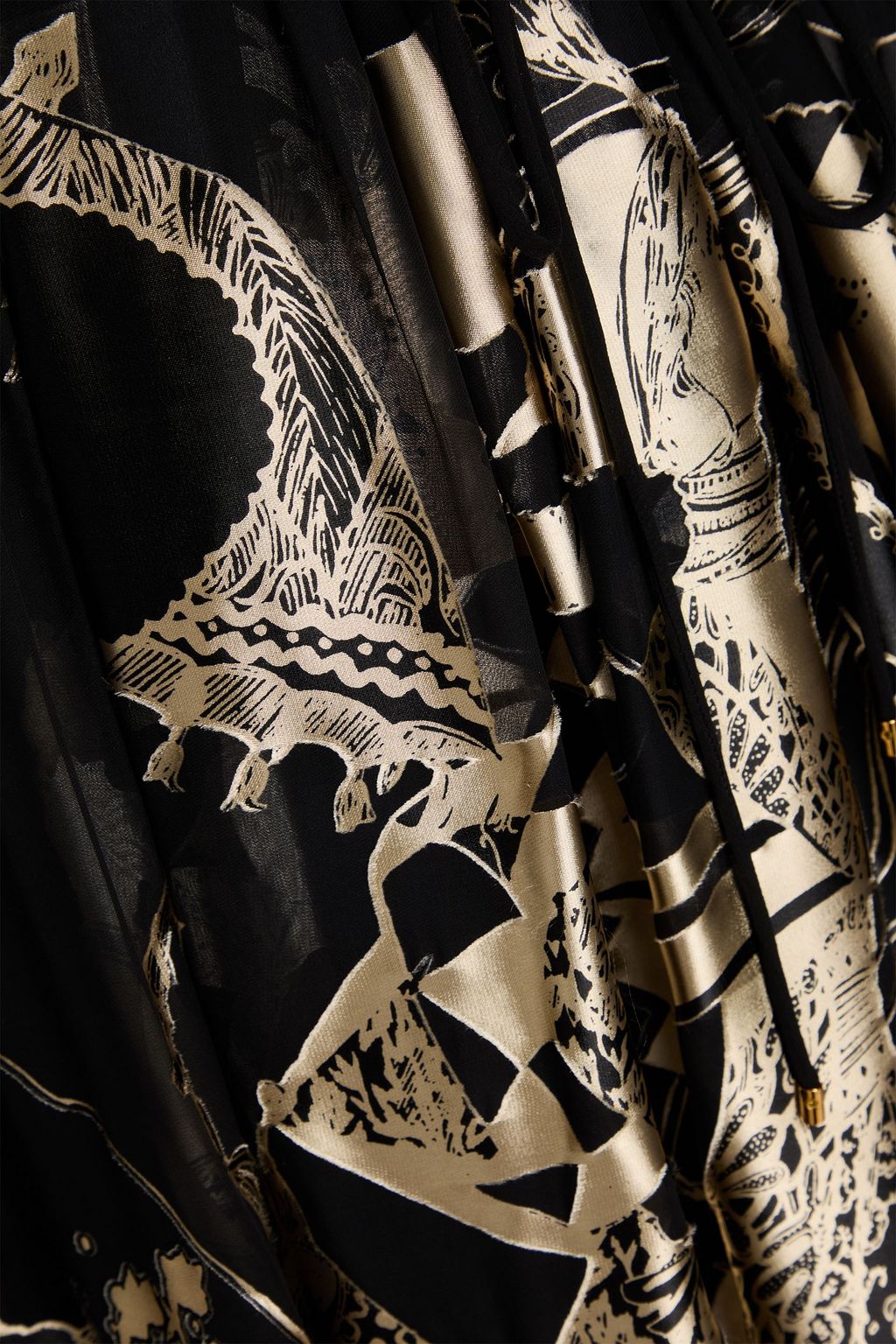 ZIMMERMANN فستان سهرة من الجاكار والساتان بنقشة نافرة بأسلوب الكاب