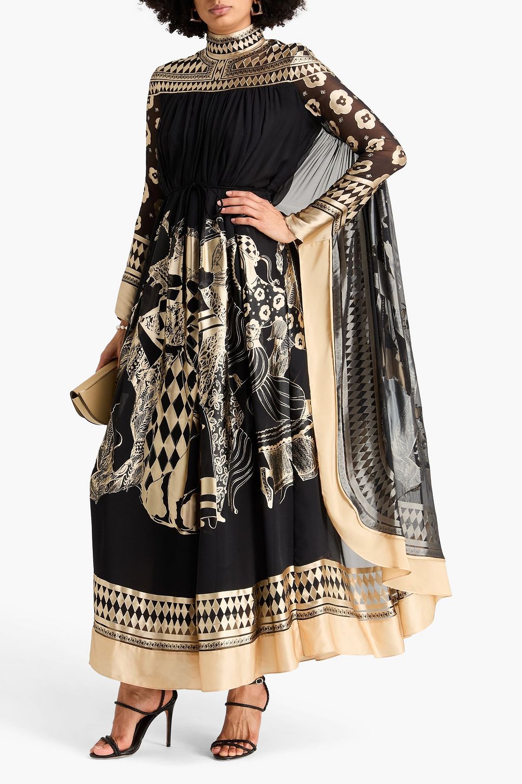 ZIMMERMANN فستان سهرة من الجاكار والساتان بنقشة نافرة بأسلوب الكاب