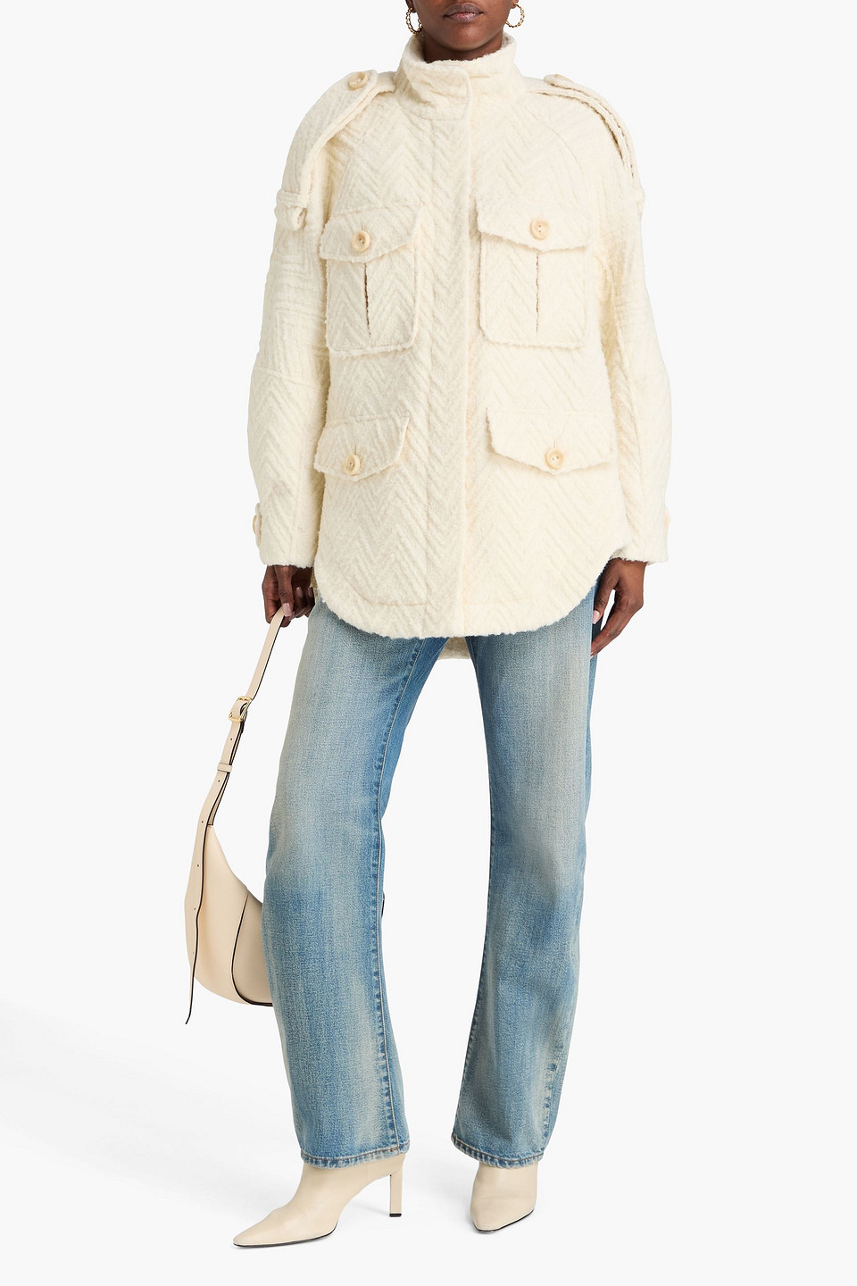 Zimmermann - Bouclé-tweed Shirt Jacket - White - Xs 