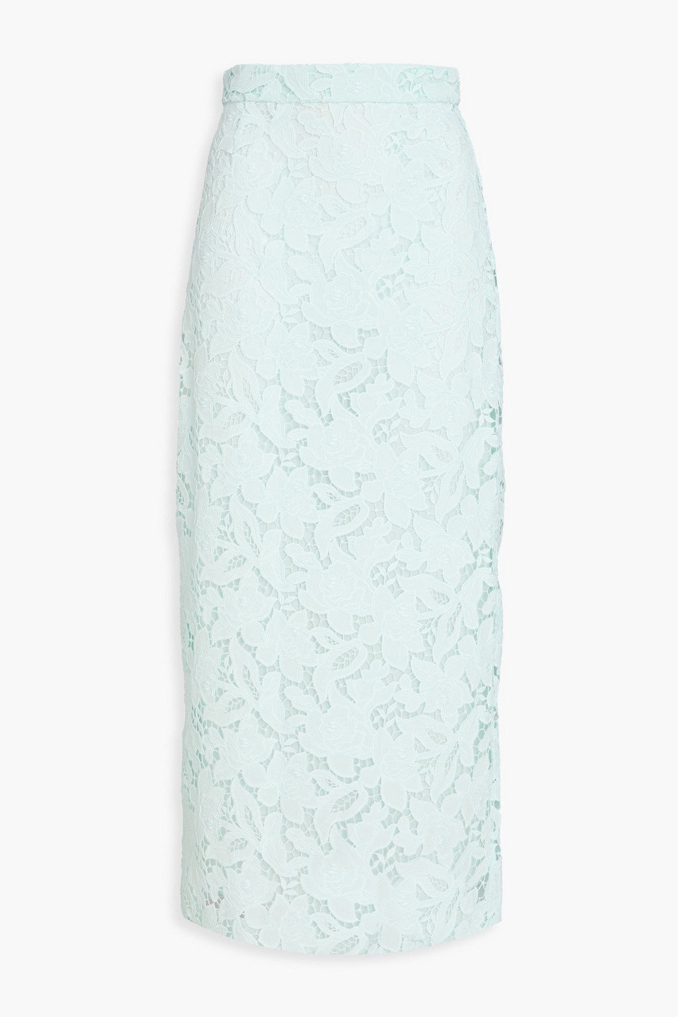 Zimmermann Guipure Lace Midi Pencil Skirt In Green