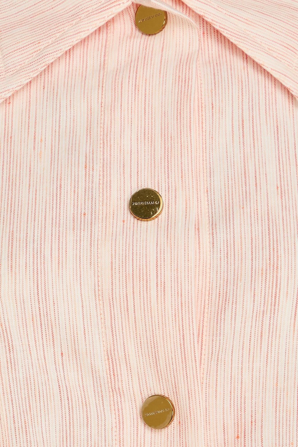 ZIMMERMANN Striped linen-blend shirt