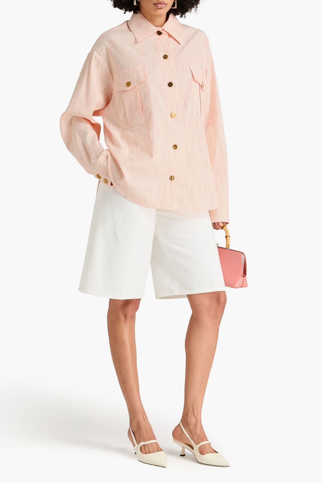 ZIMMERMANN Striped linen-blend shirt