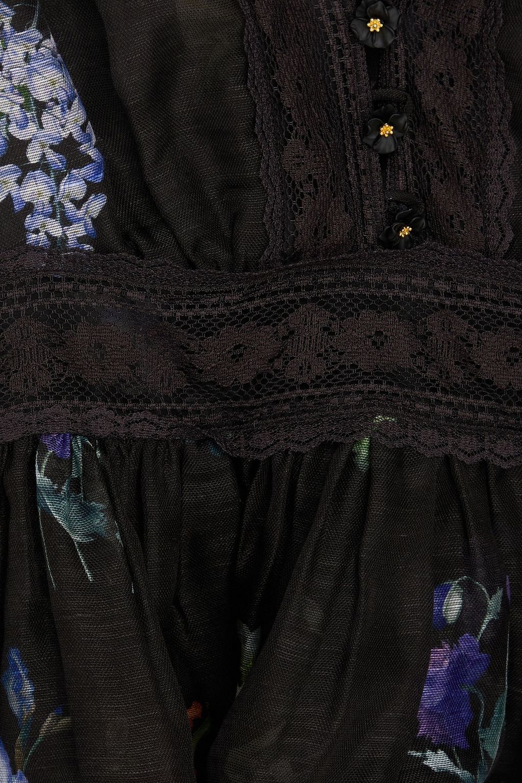 ZIMMERMANN Floral-print linen and silk-blend peplum blouse