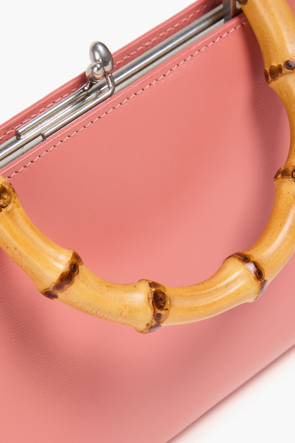 JIL SANDER Leather and bamboo tote