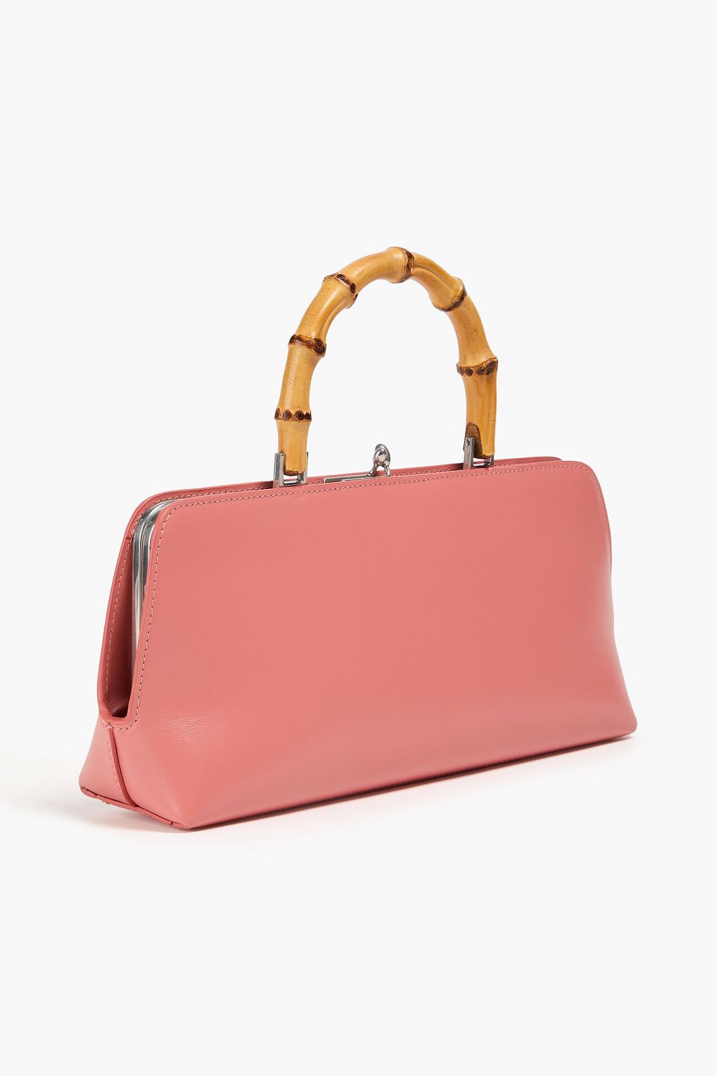 JIL SANDER Leather and bamboo tote