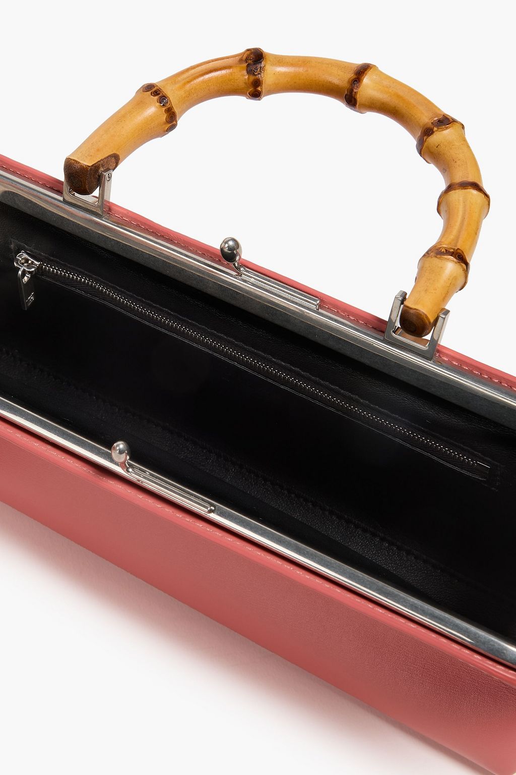 JIL SANDER Leather and bamboo tote