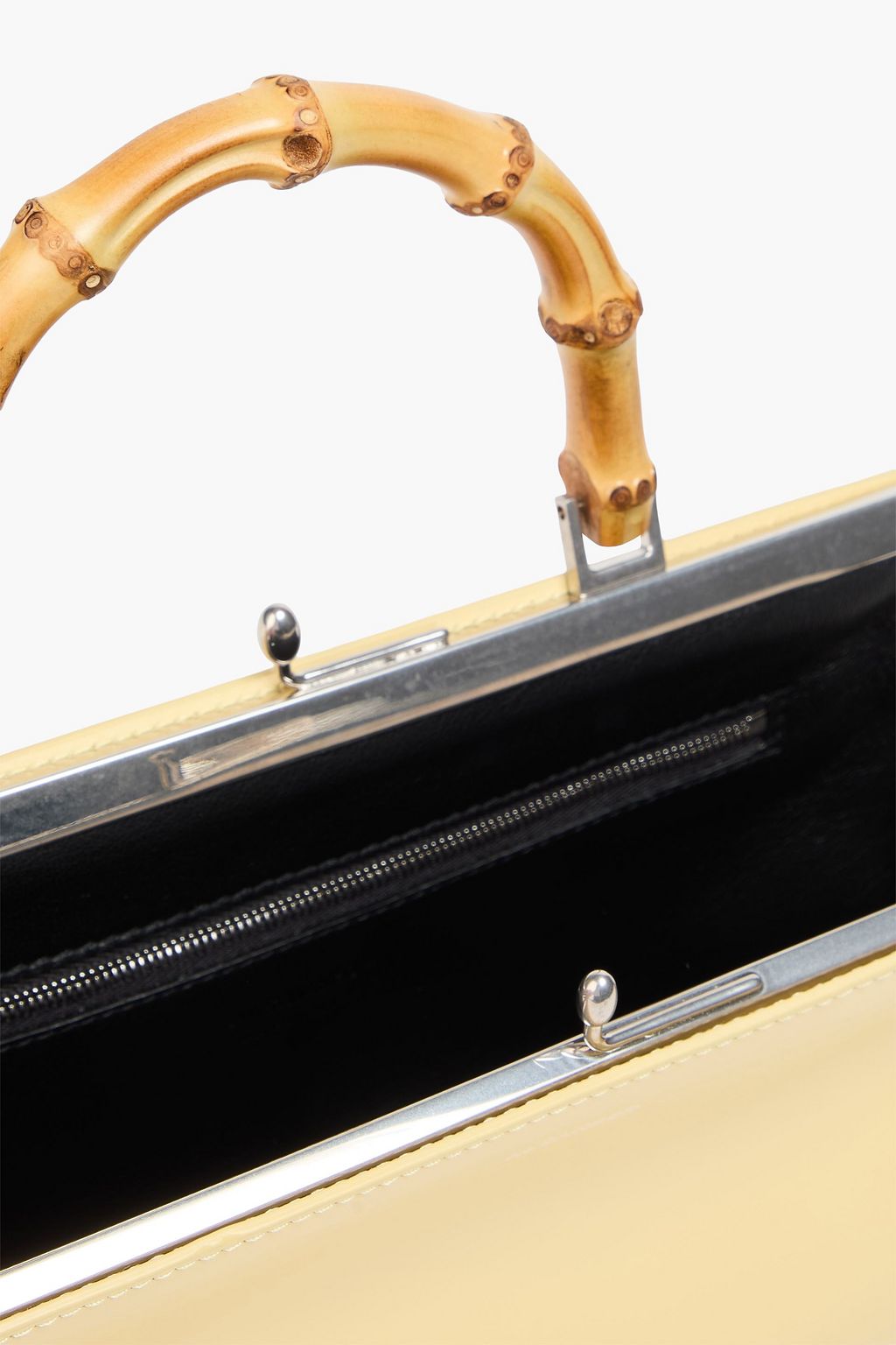 JIL SANDER Leather and bamboo tote