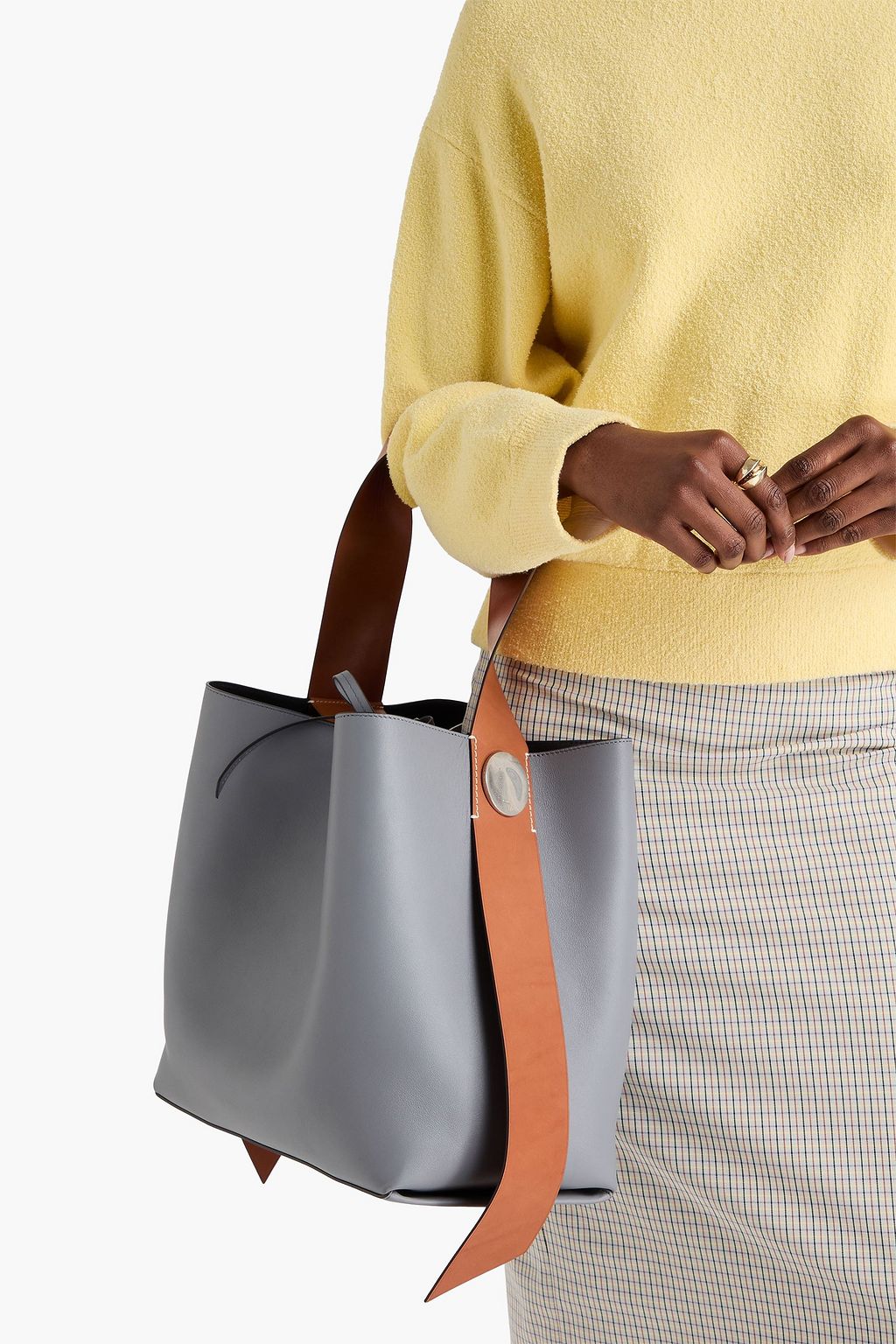 JIL SANDER Two-tone leather tote