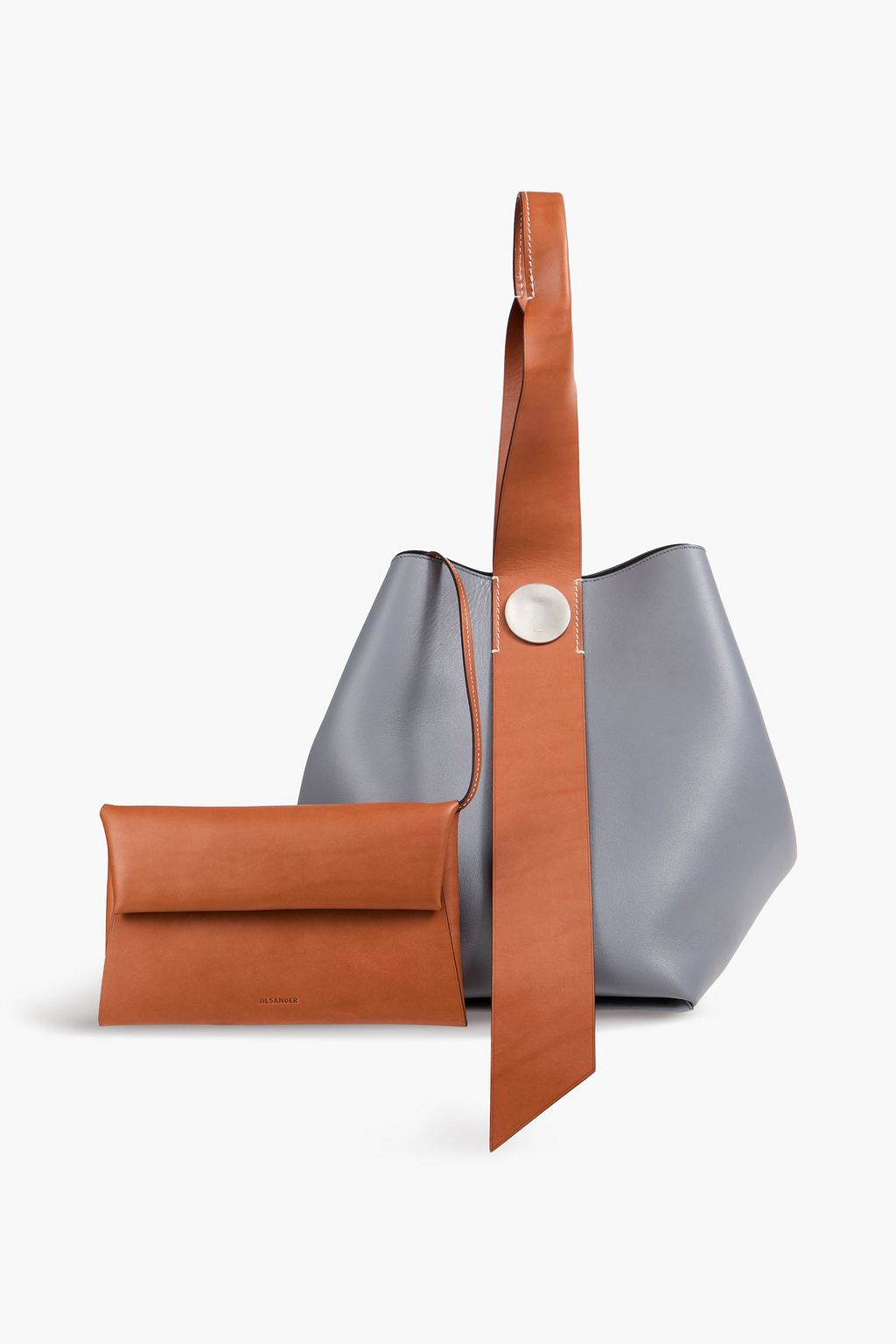 JIL SANDER Two-tone leather tote