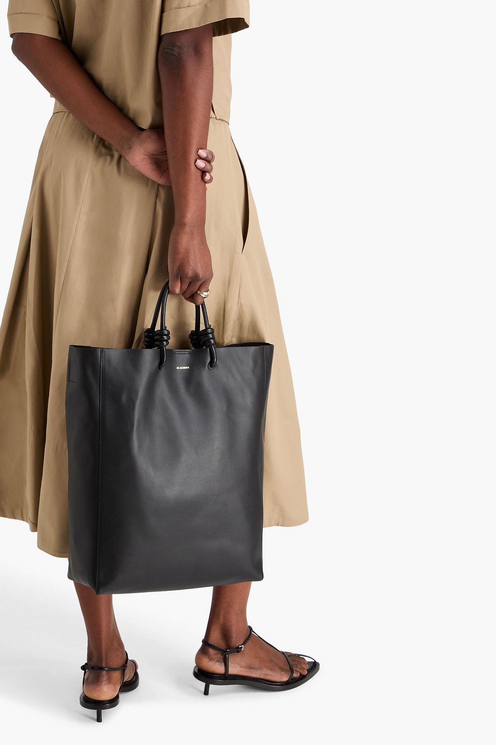 JIL SANDER حقيبة توت من الجلد