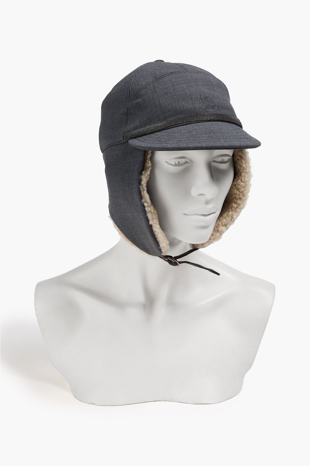 BRUNELLO CUCINELLI Wool-blend crepe trapper hat