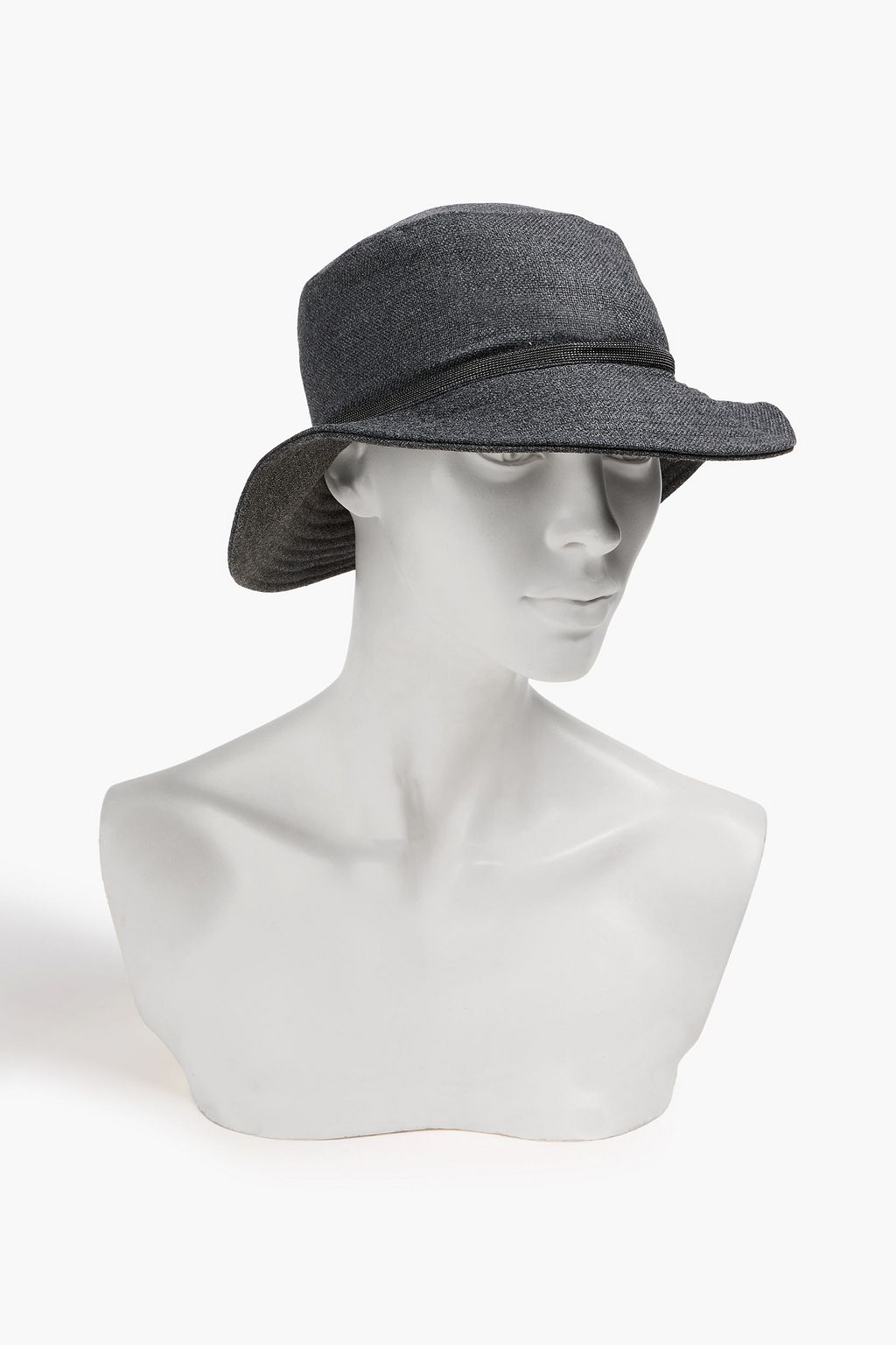 BRUNELLO CUCINELLI Bead-embellished wool bucket hat